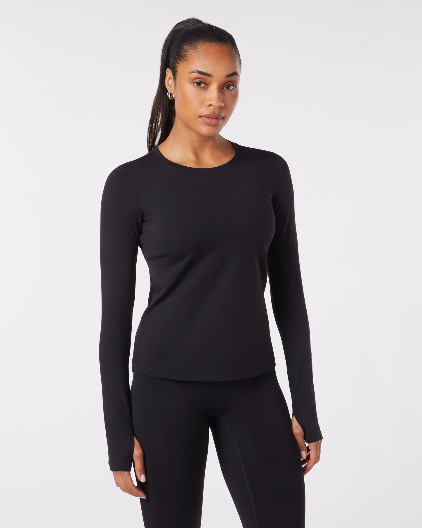Long Sleeve Top - Schwarz