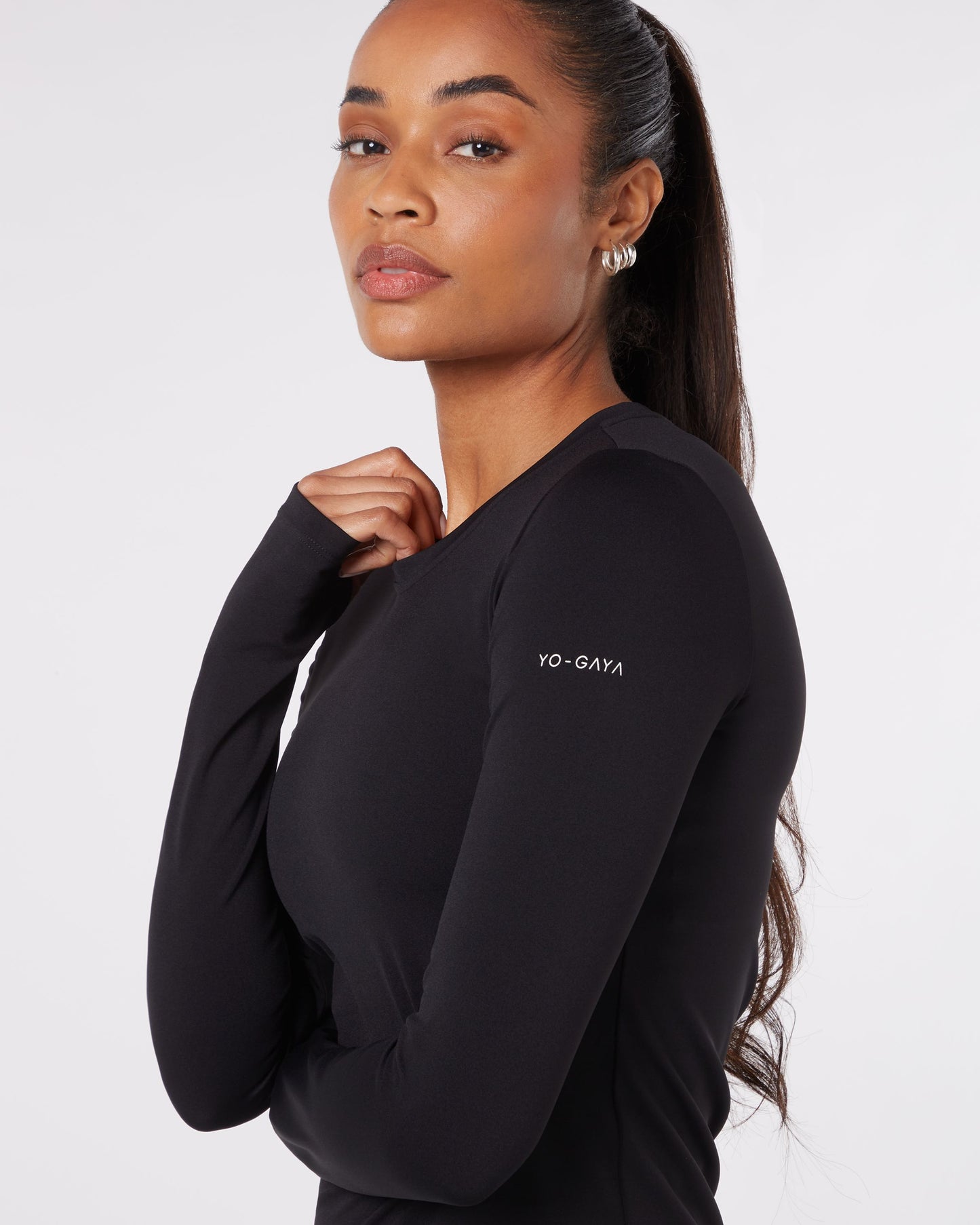 Long Sleeve Top - Schwarz