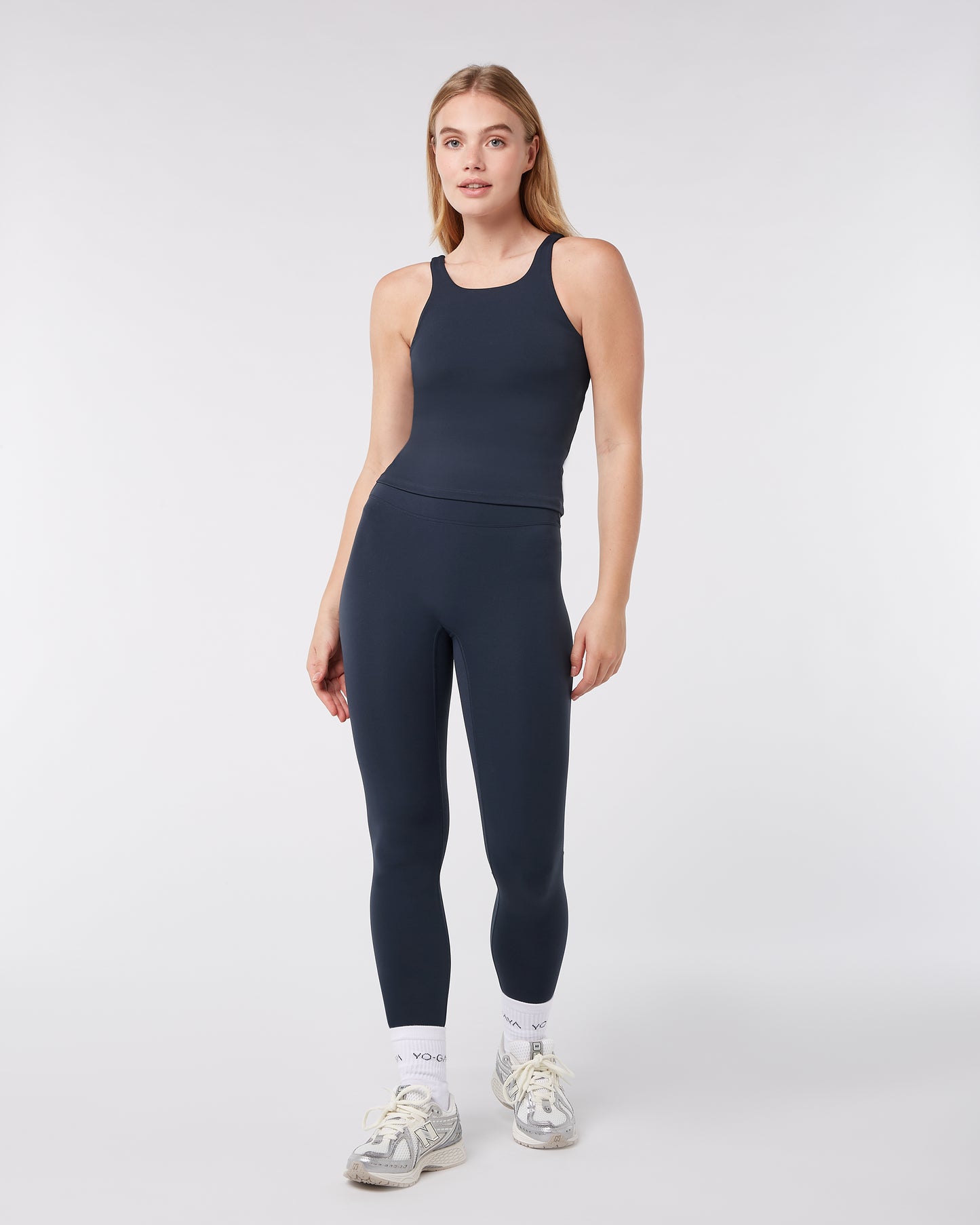 Sculpting High Neck Top - Deep Ocean Blue