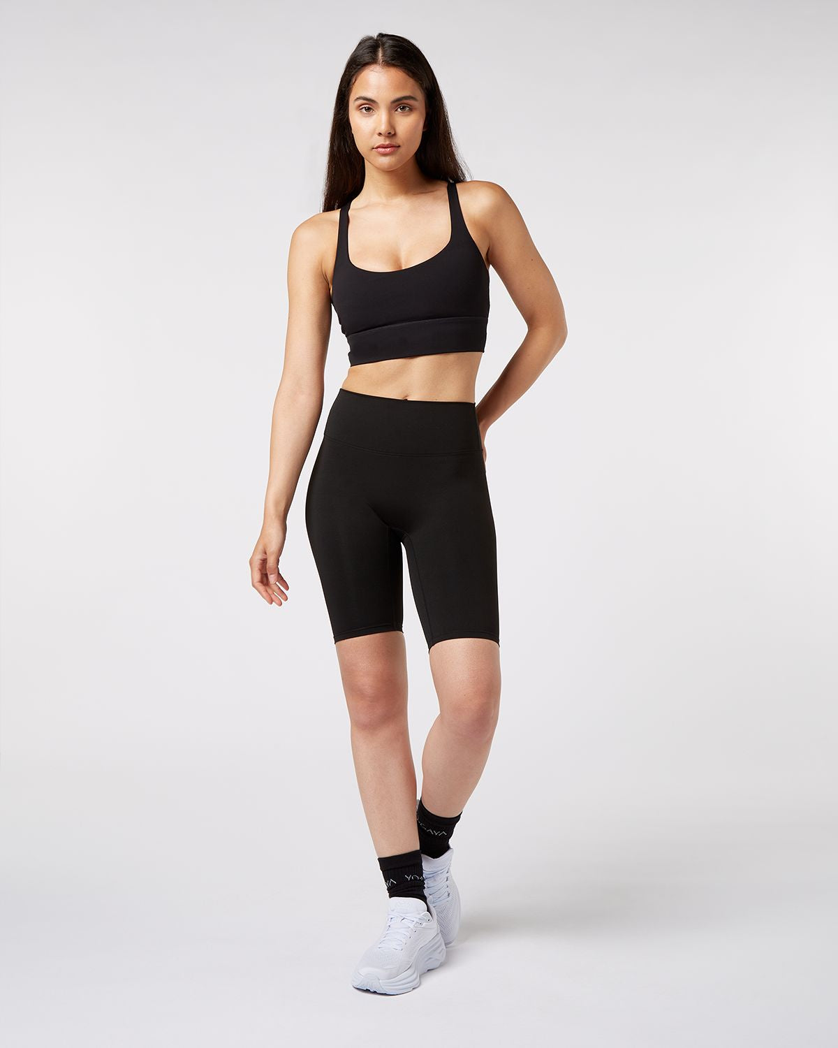 Cross Back Bra - Schwarz