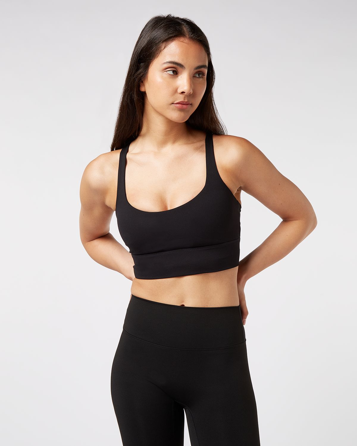 Cross Back Bra - Schwarz
