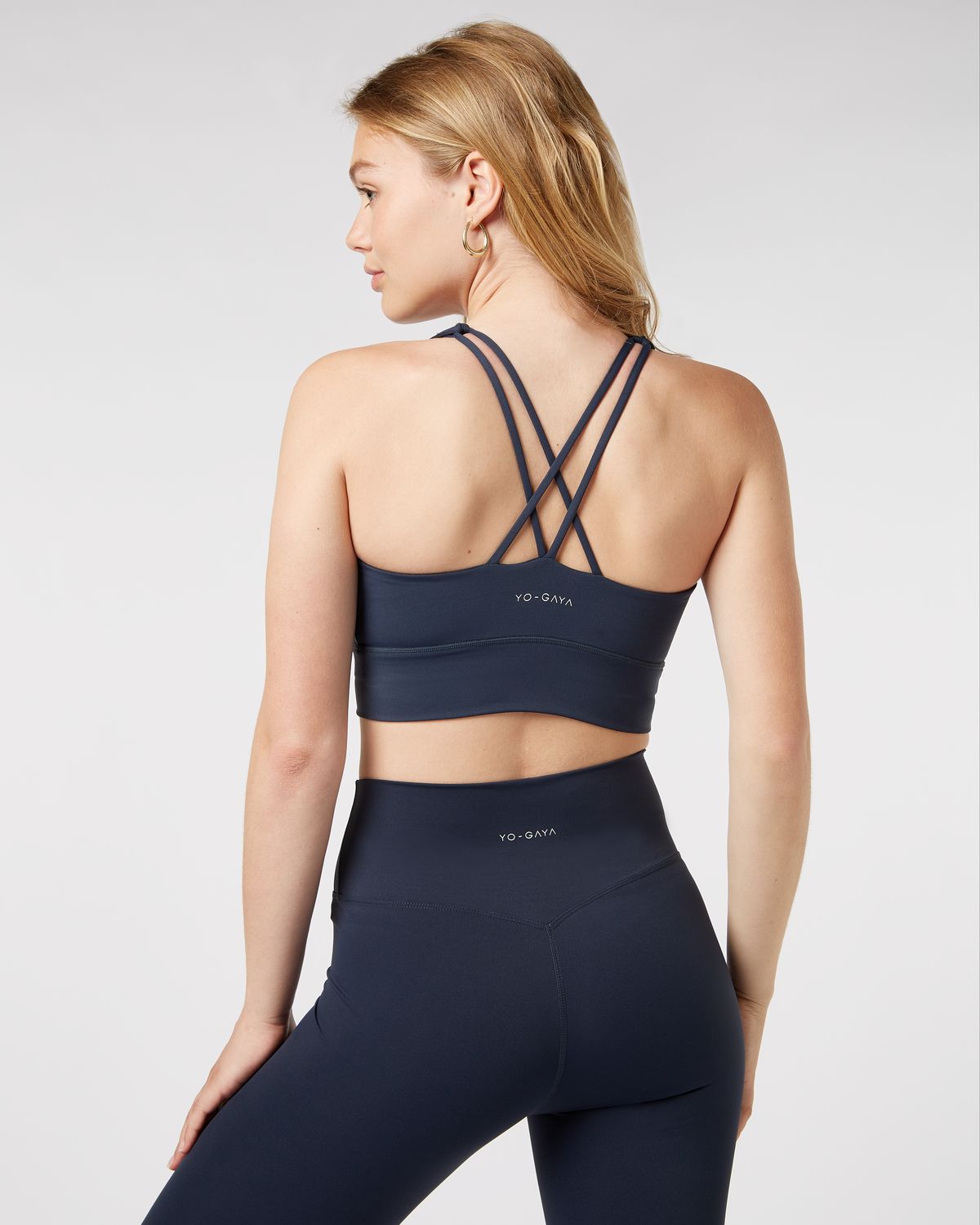 Cross Back Bra - Deep Ocean Blue