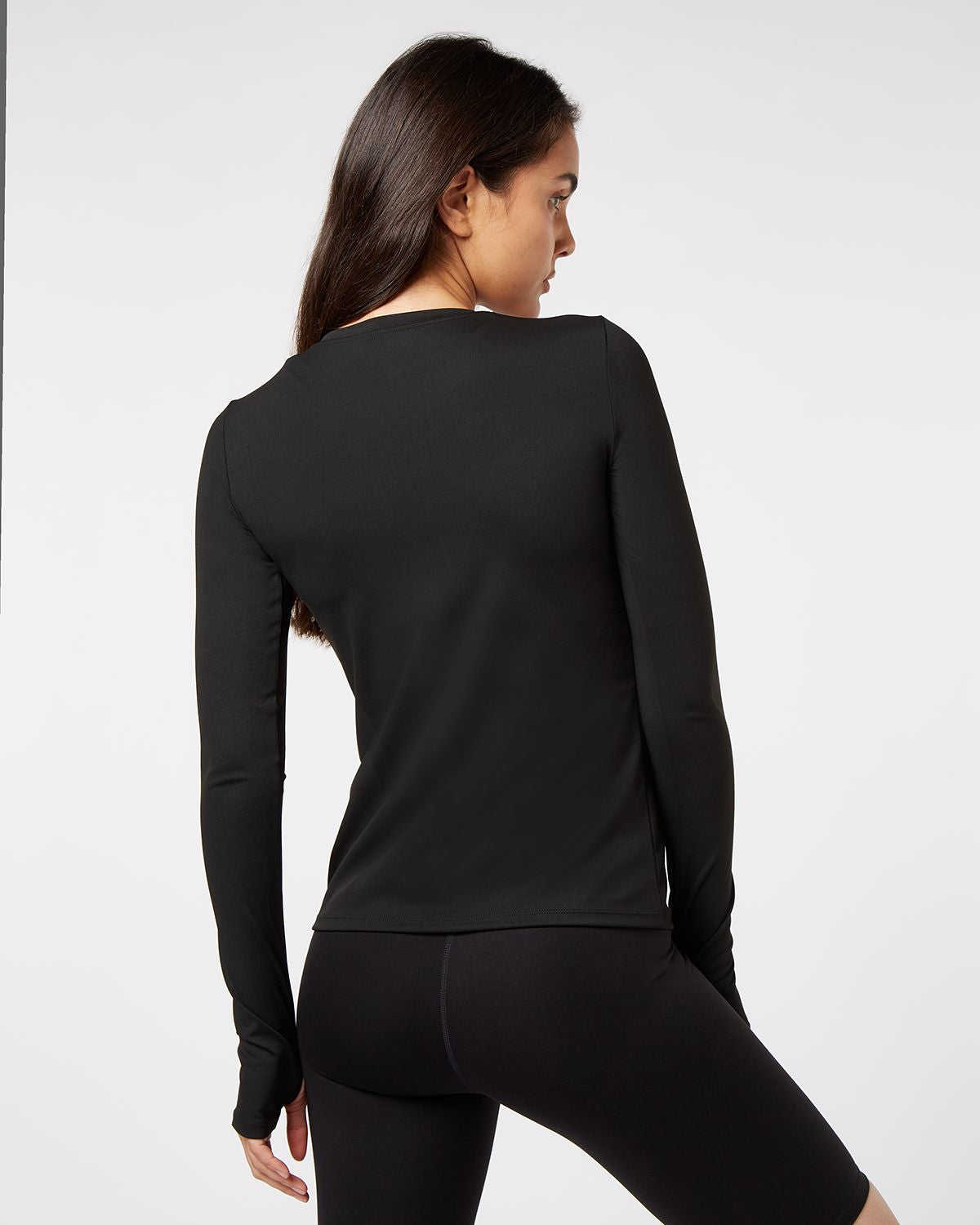 Long Sleeve Top - Schwarz