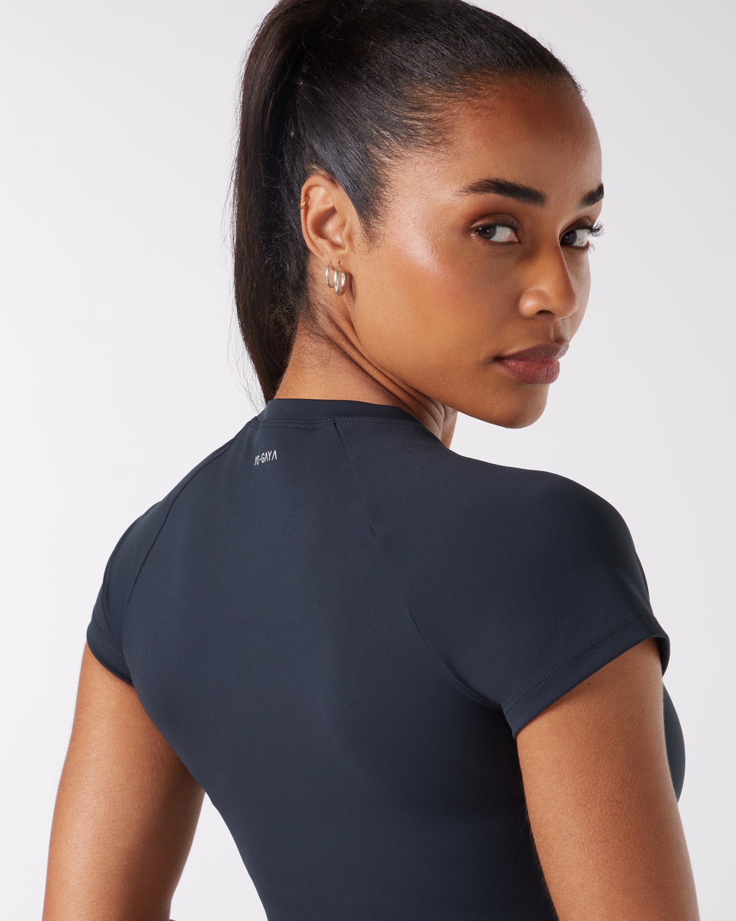 Short Sleeve Crop Top - Deep Ocean Blue