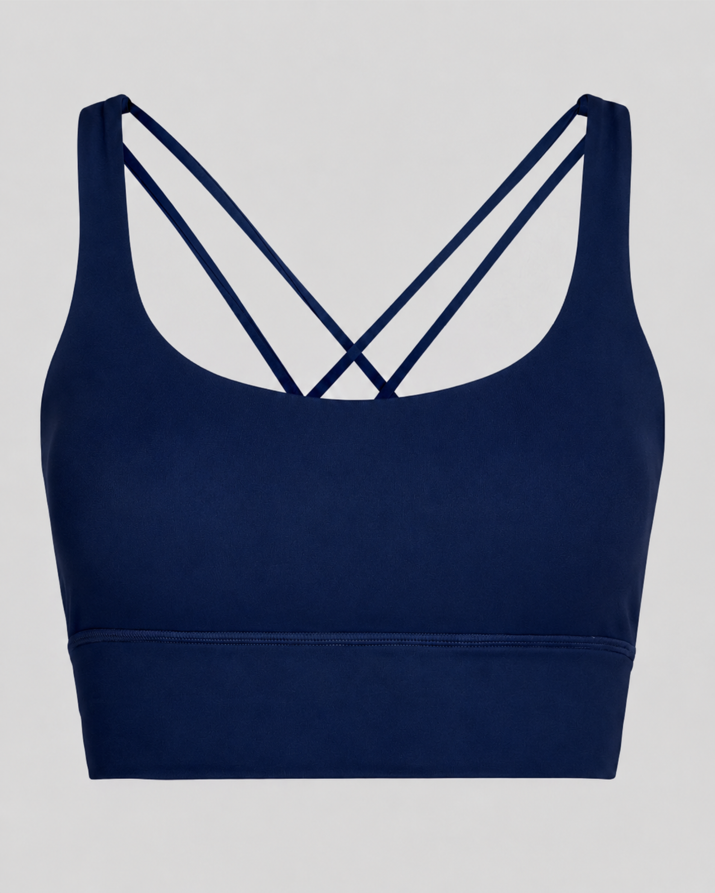 Cross Back Bra - Navy Blue