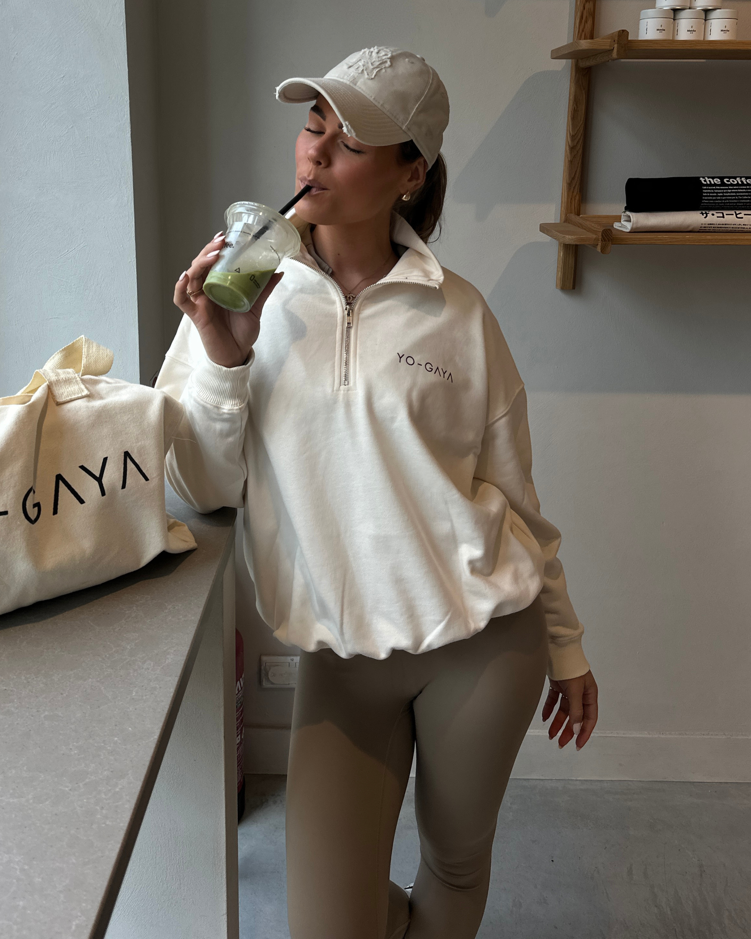 Quarter Zip Pullover - Ivory