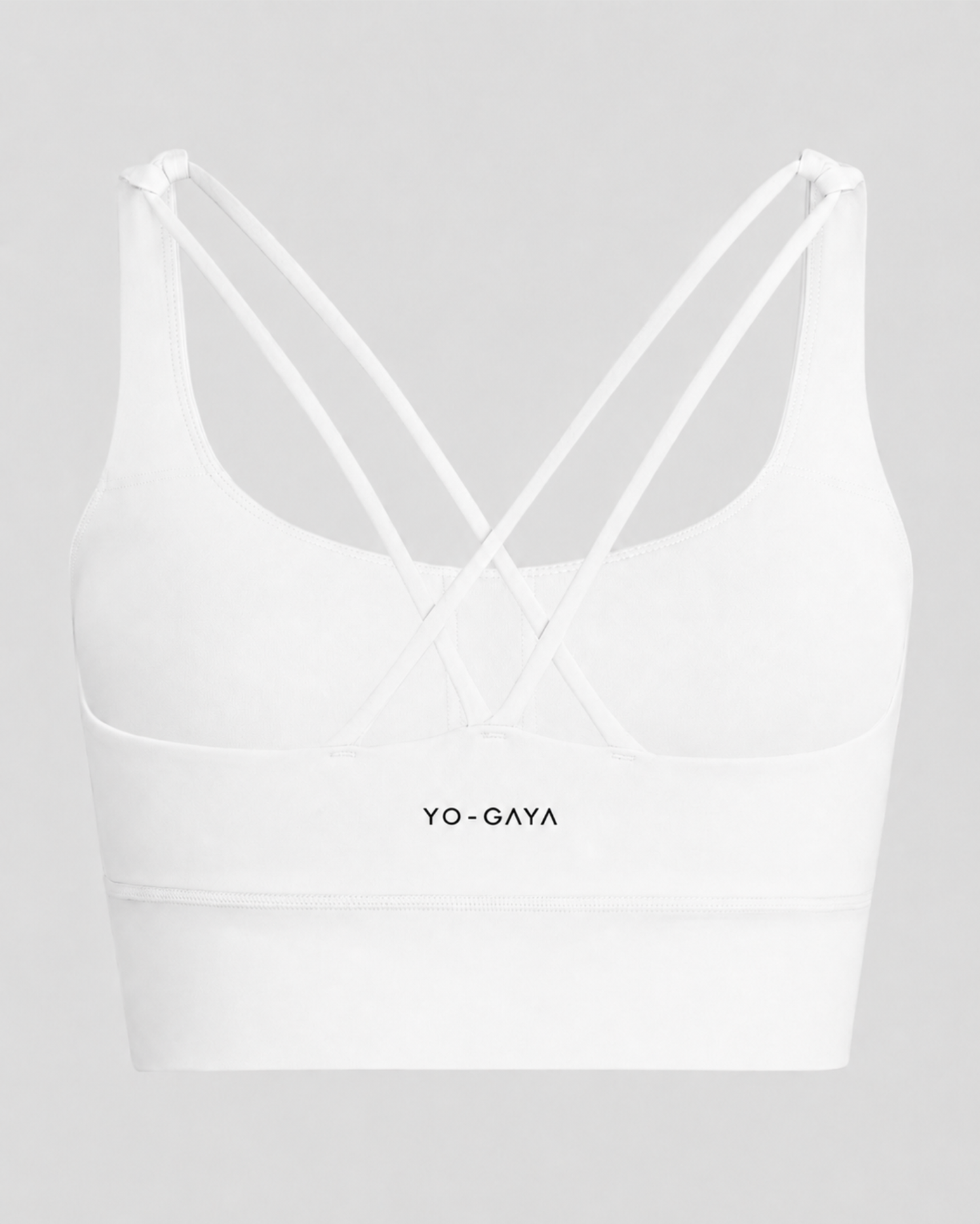 Cross Back Bra - White