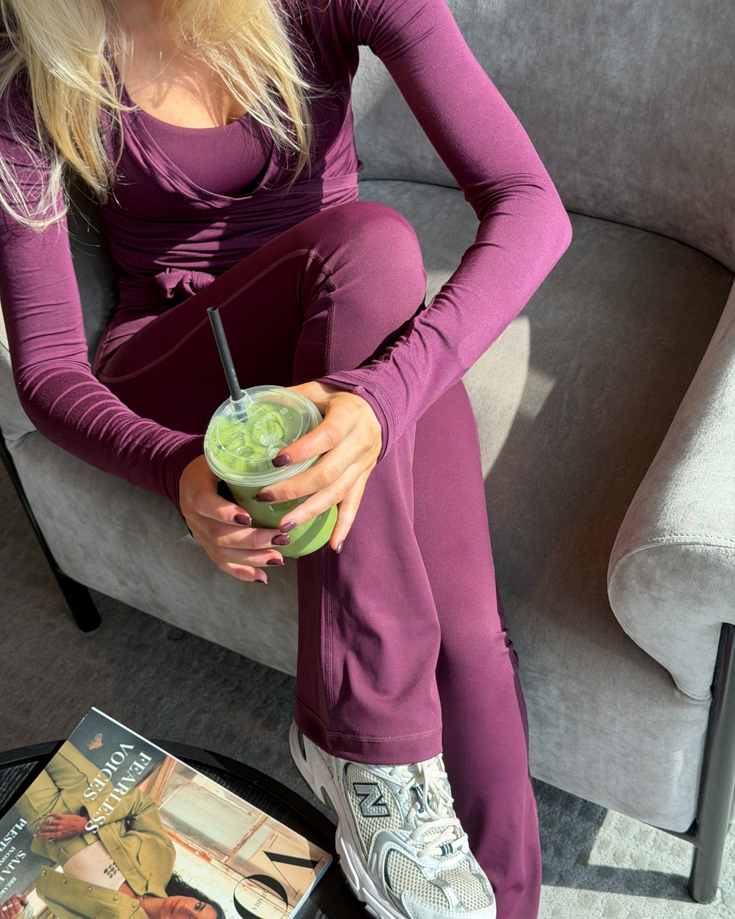 Flared Legging - Midnight Red