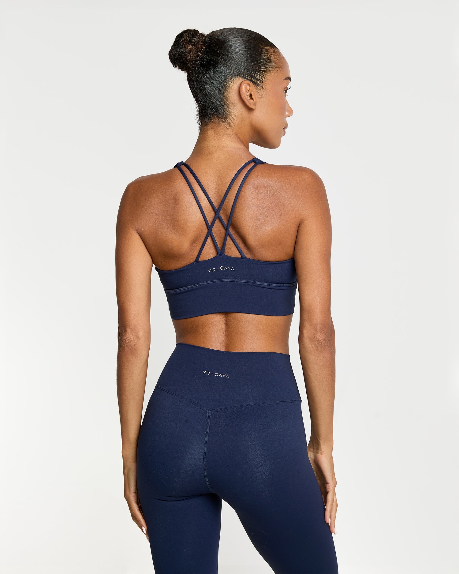 Cross Back Bra - Navy Blue